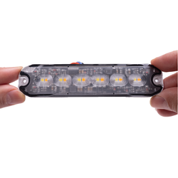Luz intermitente de dupla função, 6 LEDs âmbar/6 LEDs brancos, 12/24 V