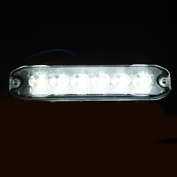 Luz intermitente de dupla função, 6 LEDs âmbar/6 LEDs brancos, 12/24 V