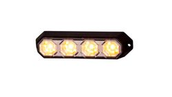Luz de flash de aviso de alta intensidade 4 leds 12/24 V âmbar aprovado LDO 2258