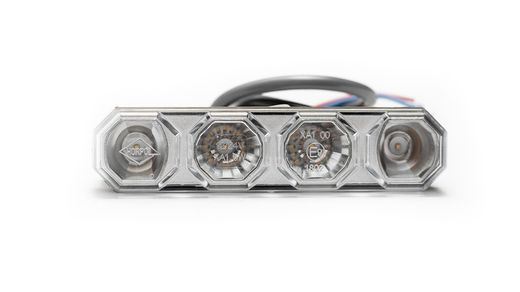 Hochintensive Warnblinkleuchte 4 LEDs 12/24 V gelb zugelassen LDO 2258