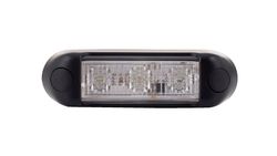 Blaues, hochintensives Prioritätsblitzlicht mit 3 LEDs, 12/24 V, zugelassen