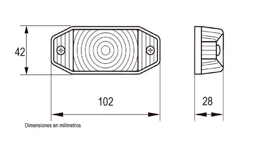 Amber pilot light without Rinder reflector