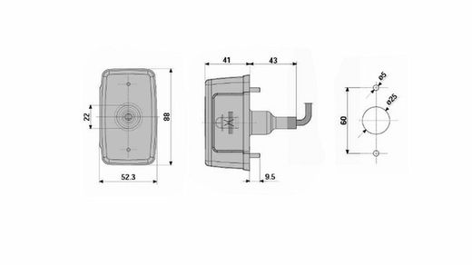 Luz lateral de liberação COBO