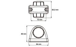 Begrenzungsleuchte hinten Led 12/24V Lucidity