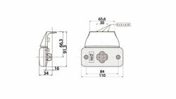 Posição da luz lateral 2 LEDs e suporte catadióptrico âmbar 90º Vignal
