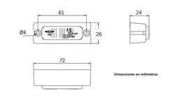 Piloto lateral posicion 3 Leds ambar Sim 3181