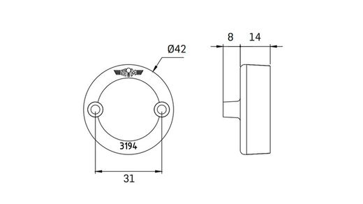Piloto lateral posicion 4 Leds ambar Sim 3194