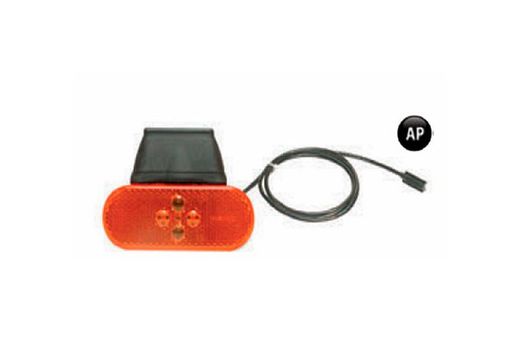 Position pilote latérale 4 LEDs et support Vignal catadioptrique ambre 90º
