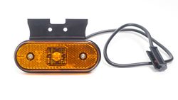 Piloto lateral posición Led y catadioptrico ambar soporte 90º