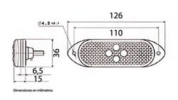 Vignal SMD04 amber LED position and reflector side light