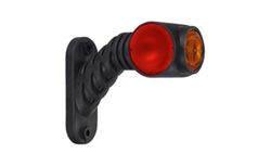 Piloto lateral trasero Led 12/24V efecto Neón Derecho brazo 45° corto (125mm)