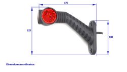 Rücklicht LED-Arm 45° lang 175