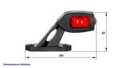 Rear side light Led short horizontal inclined arm 162