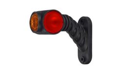 Piloto lateral trasero Led 12/24V efecto Neón Izquierdo brazo 45° corto (125mm)