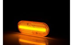 LED-Kontrollleuchte 12/24 V gelber Neoneffekt mit Reflex. Seitenlage mit Unterstützung (rechte oder linke Seite)