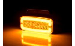 LED-Kontrollleuchte 12/24 V gelber Neoneffekt mit Reflex. Seitenlage mit Unterstützung (rechte oder linke Seite)