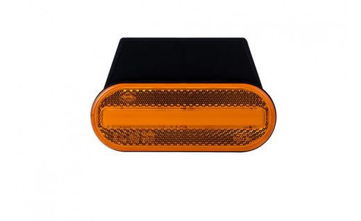 LED-Kontrollleuchte 12/24 V gelber Neoneffekt mit Reflex. Seitenlage mit Unterstützung (rechte oder linke Seite)