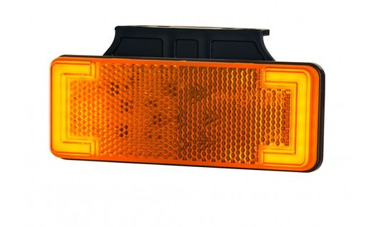 Luce LED 12/24V effetto neon ambra con reflex. Posizione laterale (lato destro o sinistro)