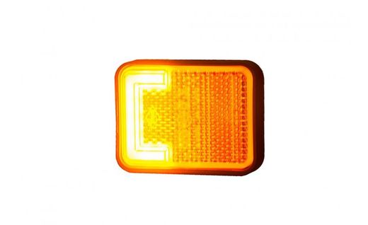 Led indicator light 12/24V amber neon effect with reflex. Lateral Position (Right or Left Side)
