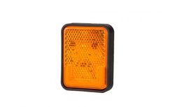 Led indicator light 12/24V amber neon effect with reflex. Lateral Position (Right or Left Side)