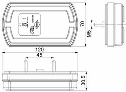 Pilota Led Frontale Multifunzione Horpol 12/24v. Posizione frontale e lampeggiante