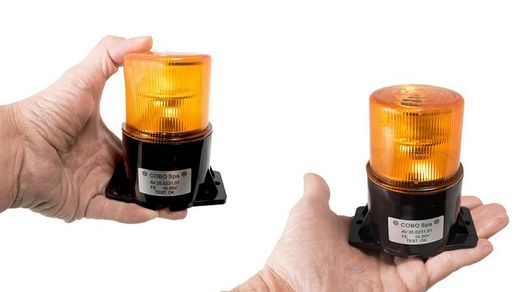 Amber cylindrical flashing Led pilot light