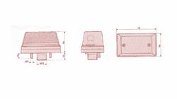 Luce targa con connettore filettato Cobo