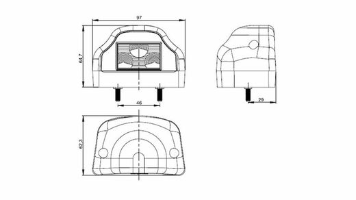 Horpol dome Led license plate pilot