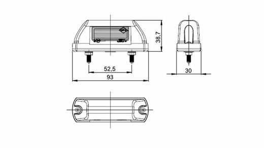 Luce targa piccola a Led Horpol LTD 702