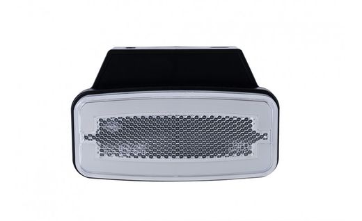 Vorderes Positionslicht weiße LED Neoneffekt 12/24V mit Halterung (optional) und Reflex