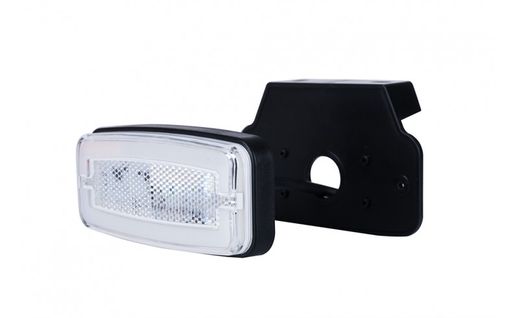 Front position light white LED Neon effect 12/24V with support (optional) and reflex
