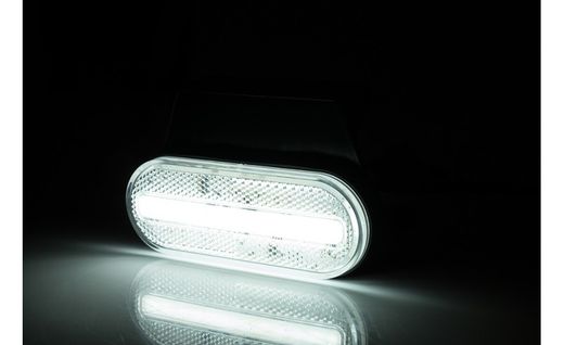 Positionslicht weiß LED Neoneffekt 12/24V mit Halterung und Reflex