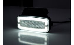 Vorderes Positionslicht weiße LED Neoneffekt 12/24V mit Halterung (optional) und Reflex