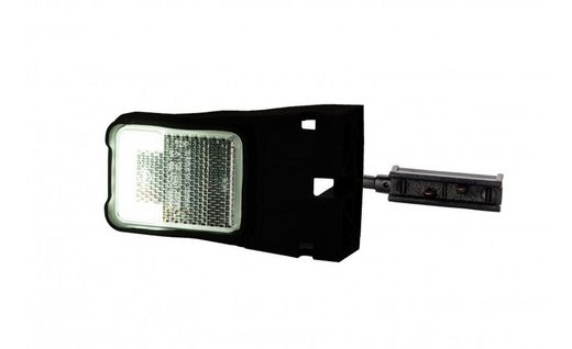 Weißes LED-Positionslicht mit Neon-Effekt 12/24 V mit Halterung und Reflex- und P&R-Schnellanschluss.