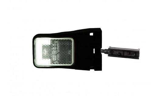 Weißes LED-Positionslicht mit Neon-Effekt 12/24 V mit Halterung und Reflex- und P&R-Schnellanschluss.