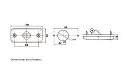 Luce di posizione laterale riflettente Stralis Vignal color ambra