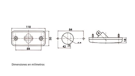 Luce di posizione laterale riflettente color ambra vignale