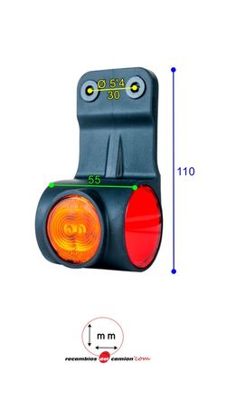 Positionsleuchte hinten links, LED 12/24V, hängender Neoneffekt