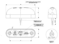 Feu de position arrière LED rouge 12/24V