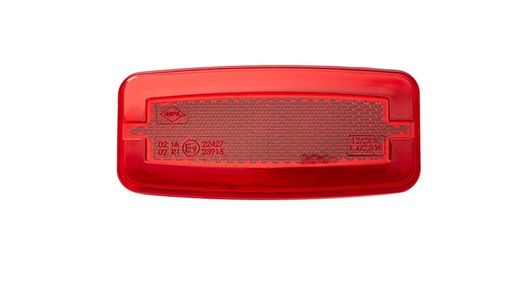 Rücklicht mit rotem LED-Neoneffekt, 12/24 V, mit Halterung (optional) und Reflex