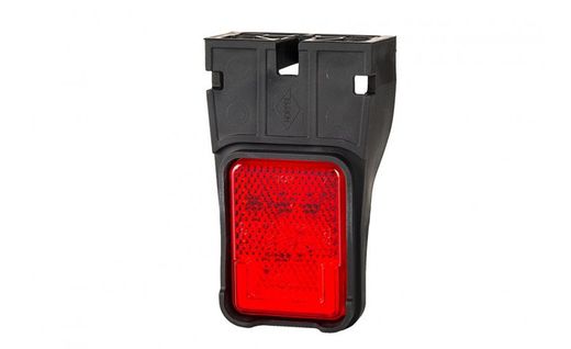 Red LED neon effect taillight 12/24V with bracket and reflex