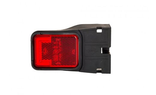 Red LED neon effect taillight 12/24V with bracket and reflex