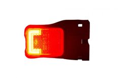 Red LED neon effect taillight 12/24V with bracket and reflex