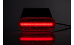 Red LED neon effect taillight 12/24V with bracket and reflex