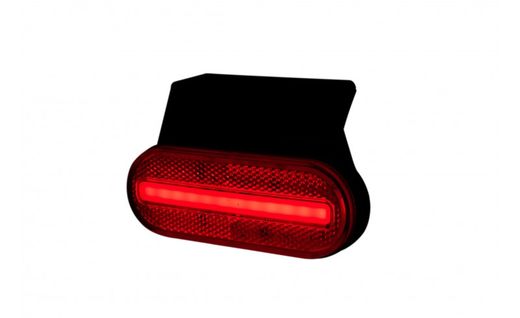 Red LED neon effect taillight 12/24V with bracket and reflex