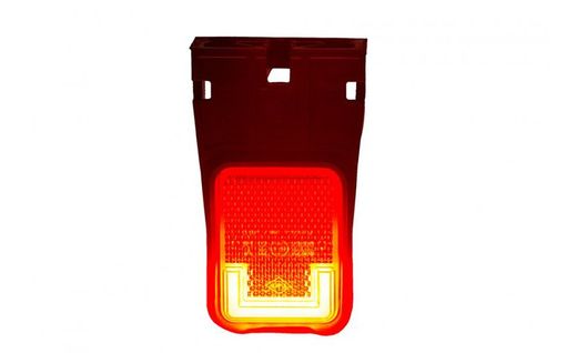 Red LED neon effect taillight 12/24V with bracket and reflex