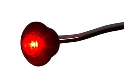 Round red Horpol Led light - Rear position. pressure mount