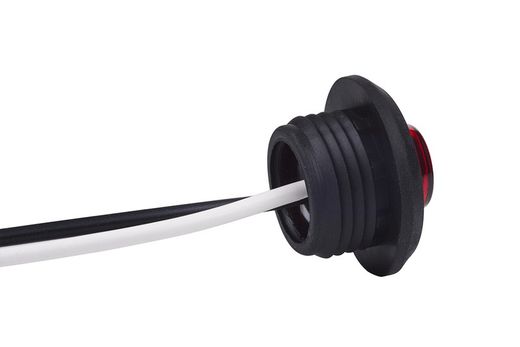 Round red Horpol Led light - Rear position. pressure mount