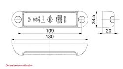 Fanale posteriore 3 servizi piccoli 12/24 volt