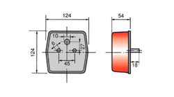 Rücklicht 3 Dienste ohne Reflektor 890